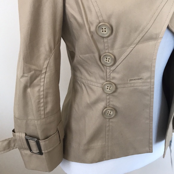 New Ya-Ya Open Front Fitted Trench Style Blazer - Picture 6 of 7